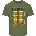 Check Out My Alcohol Six Pack Funny Beer Mens Cotton T-Shirt Tee Top Military Green