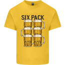 Check Out My Alcohol Six Pack Funny Beer Mens Cotton T-Shirt Tee Top Yellow