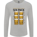 Check Out My Alcohol Six Pack Funny Beer Mens Long Sleeve T-Shirt Sports Grey