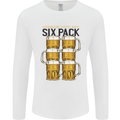 Check Out My Alcohol Six Pack Funny Beer Mens Long Sleeve T-Shirt White