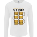 Check Out My Alcohol Six Pack Funny Beer Mens Long Sleeve T-Shirt White