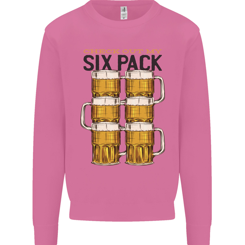 Check Out My Alcohol Six Pack Funny Beer Mens Sweatshirt Jumper Azalea