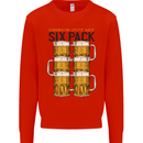 Check Out My Alcohol Six Pack Funny Beer Mens Sweatshirt Jumper Bright Red