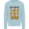 Check Out My Alcohol Six Pack Funny Beer Mens Sweatshirt Jumper Light Blue