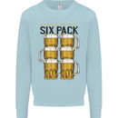 Check Out My Alcohol Six Pack Funny Beer Mens Sweatshirt Jumper Light Blue