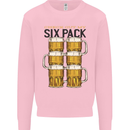 Check Out My Alcohol Six Pack Funny Beer Mens Sweatshirt Jumper Light Pink