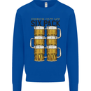 Check Out My Alcohol Six Pack Funny Beer Mens Sweatshirt Jumper Royal Blue