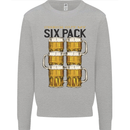 Check Out My Alcohol Six Pack Funny Beer Mens Sweatshirt Jumper Sports Grey