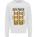 Check Out My Alcohol Six Pack Funny Beer Mens Sweatshirt Jumper White