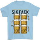 Check Out My Alcohol Six Pack Funny Beer Mens T-Shirt 100% Cotton Light Blue