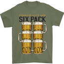 Check Out My Alcohol Six Pack Funny Beer Mens T-Shirt 100% Cotton Military Green