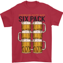 Check Out My Alcohol Six Pack Funny Beer Mens T-Shirt 100% Cotton Red