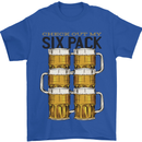 Check Out My Alcohol Six Pack Funny Beer Mens T-Shirt 100% Cotton Royal Blue