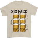 Check Out My Alcohol Six Pack Funny Beer Mens T-Shirt 100% Cotton Sand