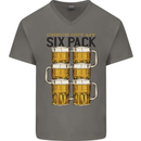 Check Out My Alcohol Six Pack Funny Beer Mens V-Neck Cotton T-Shirt Charcoal