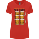 Check Out My Alcohol Six Pack Funny Beer Womens Wider Cut T-Shirt Red