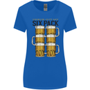 Check Out My Alcohol Six Pack Funny Beer Womens Wider Cut T-Shirt Royal Blue