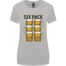 Check Out My Alcohol Six Pack Funny Beer Womens Wider Cut T-Shirt Sports Grey