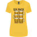 Check Out My Alcohol Six Pack Funny Beer Womens Wider Cut T-Shirt Yellow