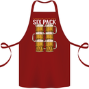 Check Out My Beer Six Pack Funny Alcohol Cotton Apron 100% Organic Maroon