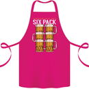 Check Out My Beer Six Pack Funny Alcohol Cotton Apron 100% Organic Pink