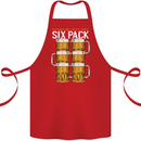 Check Out My Beer Six Pack Funny Alcohol Cotton Apron 100% Organic Red