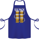 Check Out My Beer Six Pack Funny Alcohol Cotton Apron 100% Organic Royal Blue