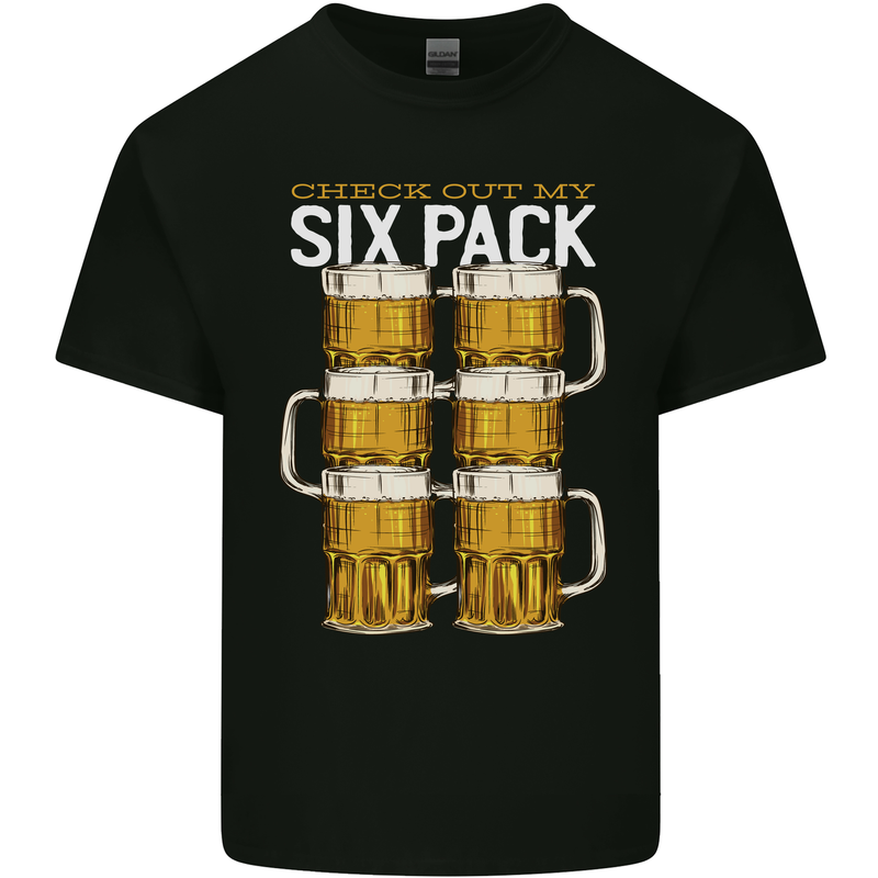 Check Out My Beer Six Pack Funny Alcohol Kids T-Shirt Childrens Black