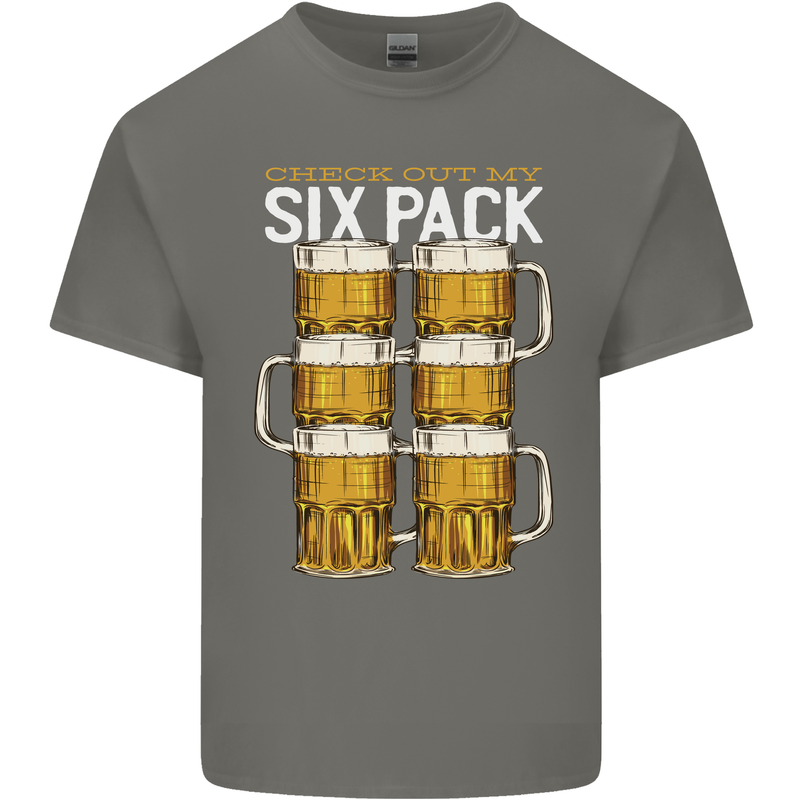 Check Out My Beer Six Pack Funny Alcohol Kids T-Shirt Childrens Charcoal
