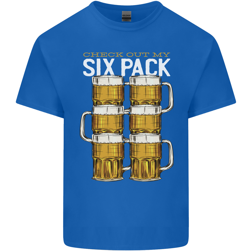 Check Out My Beer Six Pack Funny Alcohol Kids T-Shirt Childrens Royal Blue