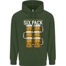 Check Out My Beer Six Pack Funny Alcohol Mens 80% Cotton Hoodie Forest Green