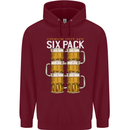 Check Out My Beer Six Pack Funny Alcohol Mens 80% Cotton Hoodie Maroon