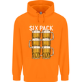 Check Out My Beer Six Pack Funny Alcohol Mens 80% Cotton Hoodie Orange