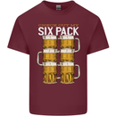 Check Out My Beer Six Pack Funny Alcohol Mens Cotton T-Shirt Tee Top Maroon