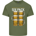Check Out My Beer Six Pack Funny Alcohol Mens Cotton T-Shirt Tee Top Military Green