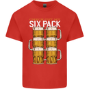 Check Out My Beer Six Pack Funny Alcohol Mens Cotton T-Shirt Tee Top Red