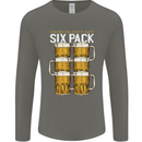 Check Out My Beer Six Pack Funny Alcohol Mens Long Sleeve T-Shirt Charcoal