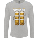 Check Out My Beer Six Pack Funny Alcohol Mens Long Sleeve T-Shirt Sports Grey