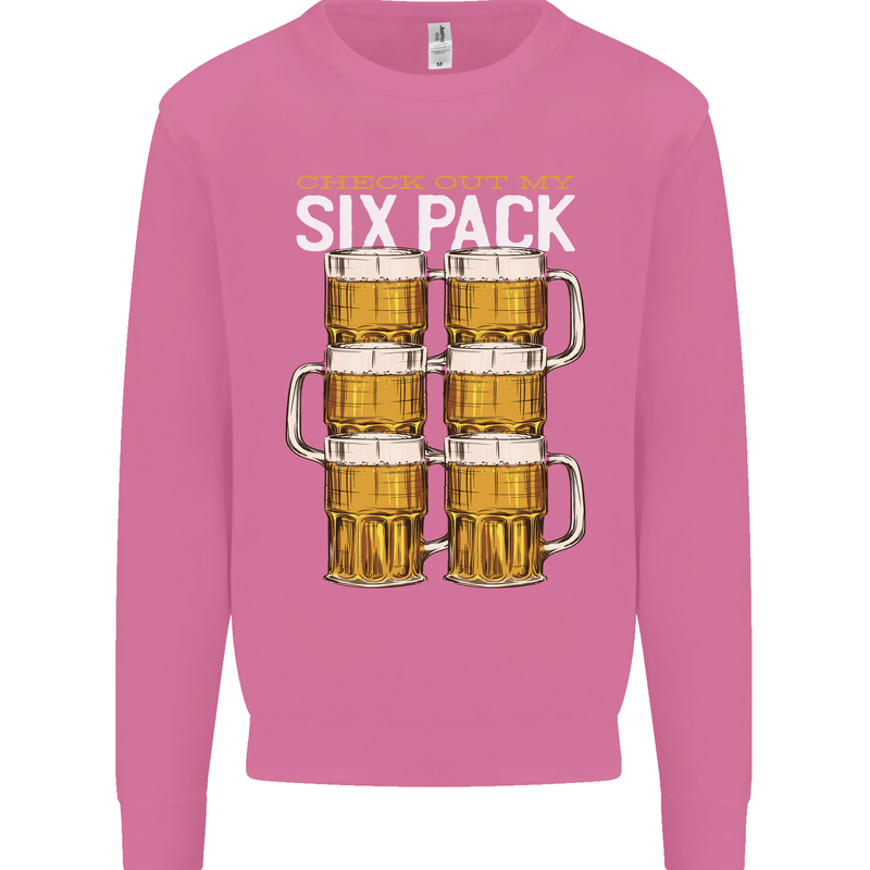 Check Out My Beer Six Pack Funny Alcohol Mens Sweatshirt Jumper Azalea