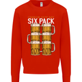 Check Out My Beer Six Pack Funny Alcohol Mens Sweatshirt Jumper Bright Red