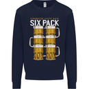 Check Out My Beer Six Pack Funny Alcohol Mens Sweatshirt Jumper Navy Blue