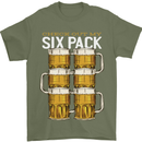 Check Out My Beer Six Pack Funny Alcohol Mens T-Shirt 100% Cotton Military Green