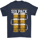 Check Out My Beer Six Pack Funny Alcohol Mens T-Shirt 100% Cotton Navy Blue