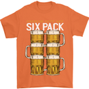 Check Out My Beer Six Pack Funny Alcohol Mens T-Shirt 100% Cotton Orange