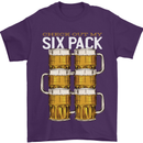 Check Out My Beer Six Pack Funny Alcohol Mens T-Shirt 100% Cotton Purple