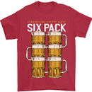 Check Out My Beer Six Pack Funny Alcohol Mens T-Shirt 100% Cotton Red