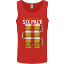 Check Out My Beer Six Pack Funny Alcohol Mens Vest Tank Top Red