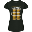 Check Out My Beer Six Pack Funny Alcohol Womens Petite Cut T-Shirt Black