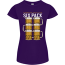 Check Out My Beer Six Pack Funny Alcohol Womens Petite Cut T-Shirt Purple