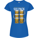 Check Out My Beer Six Pack Funny Alcohol Womens Petite Cut T-Shirt Royal Blue